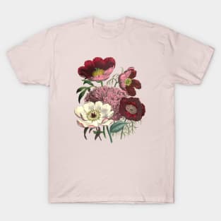 Vintage Flowers Illustration T-Shirt